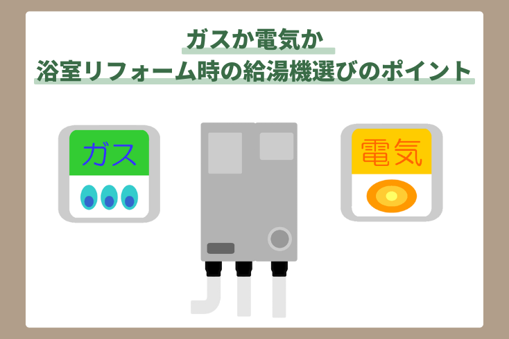 画像：ガスか電気か、浴室リフォーム時の給湯機選びのポイント
