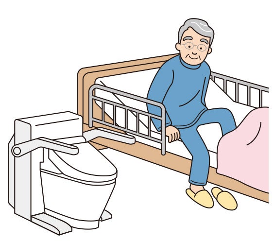 写真:トイレと寝室の動線を安全に